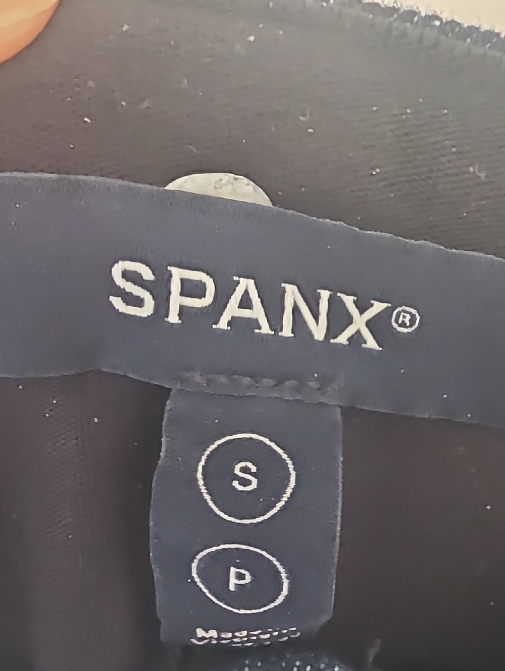 SPANX Indigo Pull On Cropped Wide Leg Jeans Elastic Waistband Top. Size S NWOT - Picture 3 of 7